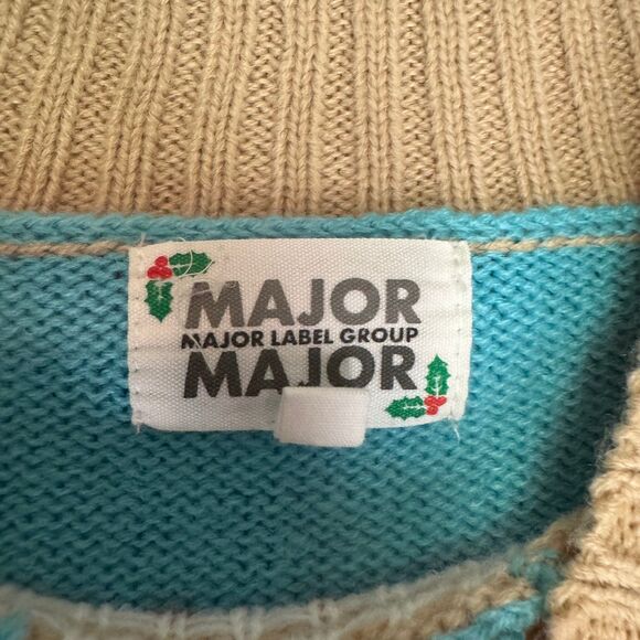 MAJOR LABEL GROUP women's size large L Ski you Later Christmas penguin sweater - Picture 13 of 14